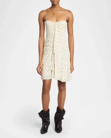Isabel Marant Gemma Polka-Dot Draped Mini Dress | Thumbnail 4