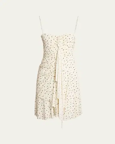 Isabel Marant Gemma Polka-Dot Draped Mini Dress | Thumbnail 6