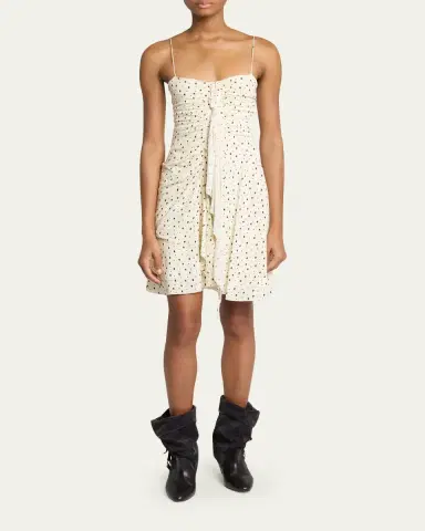 Isabel Marant Gemma Polka-Dot Draped Mini Dress | Thumbnail 7
