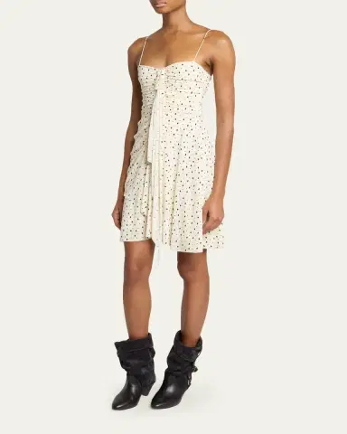 Isabel Marant Gemma Polka-Dot Draped Mini Dress | Thumbnail 9