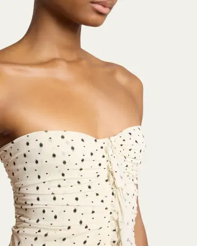 Isabel Marant Gemma Polka-Dot Draped Mini Dress | Thumbnail 10