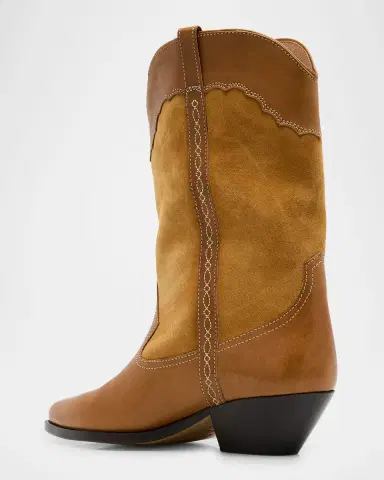 Isabel Marant Deurto Suede & Leather Cowboy Boots | Thumbnail 2 Isabel Marant Deurto Suede & Leather Cowboy Boots | Thumbnail 2