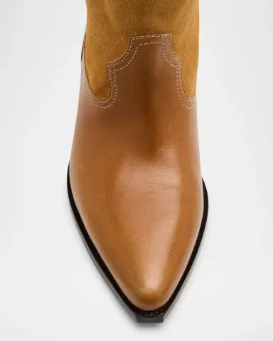 Isabel Marant Deurto Suede & Leather Cowboy Boots | Thumbnail 3 Isabel Marant Deurto Suede & Leather Cowboy Boots | Thumbnail 3