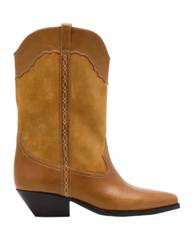 Isabel Marant Deurto Suede & Leather Cowboy Boots | Thumbnail 1 Isabel Marant Deurto Suede & Leather Cowboy Boots | Thumbnail 1