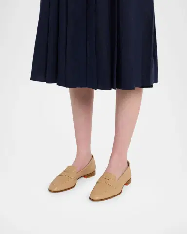 Santoni Marlene Leather Penny Loafers | Thumbnail 4