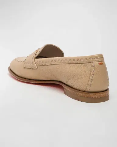 Santoni Marlene Leather Penny Loafers | Thumbnail 6