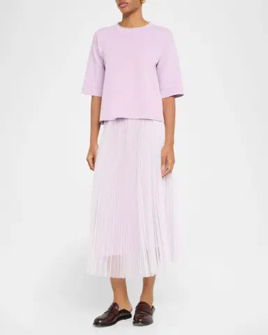 FABIANA FILIPPI Bead-Trim Crewneck Knit T-Shirt | Thumbnail 2 FABIANA FILIPPI Bead-Trim Crewneck Knit T-Shirt | Thumbnail 2