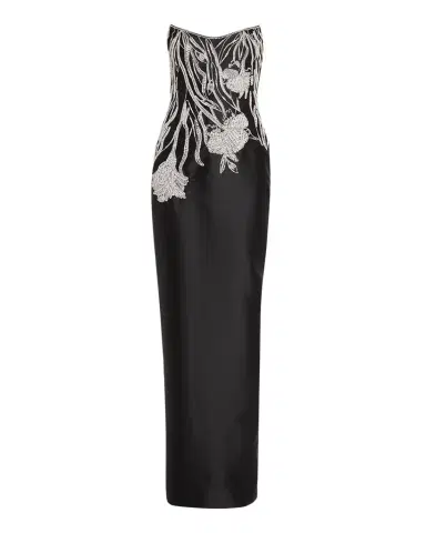 Pamella Roland Embellished Mikado Silk Strapless Gown | Thumbnail 1 Pamella Roland Embellished Mikado Silk Strapless Gown | Thumbnail 1