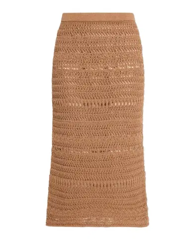 FABIANA FILIPPI Straight Open-Stitch Sequin Knit Midi Skirt | Thumbnail 1
