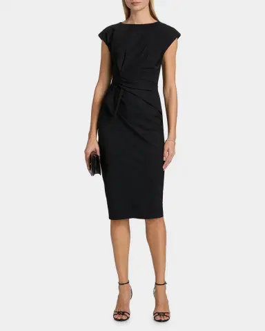 Chiara Boni La Petite Robe Zulek Cap-Sleeve Midi Sheath Dress | Thumbnail 4