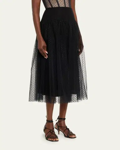 Zimmermann Tulle Dot Midi Skirt | Thumbnail 9 Zimmermann Tulle Dot Midi Skirt | Thumbnail 9