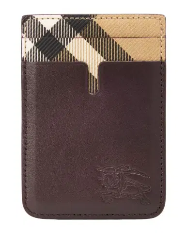 Burberry Men's Pop Check MagSafe Leather Card Case | Thumbnail 1 Burberry Men's Pop Check MagSafe Leather Card Case | Thumbnail 1