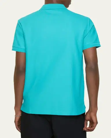 Burberry Men's Check-Placket Slim Fit Cotton Polo Shirt | Thumbnail 6
