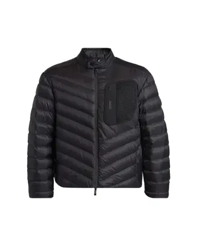 Moncler Men's Mackinac Diagonal-Quilted Down Biker Jacket | Thumbnail 1