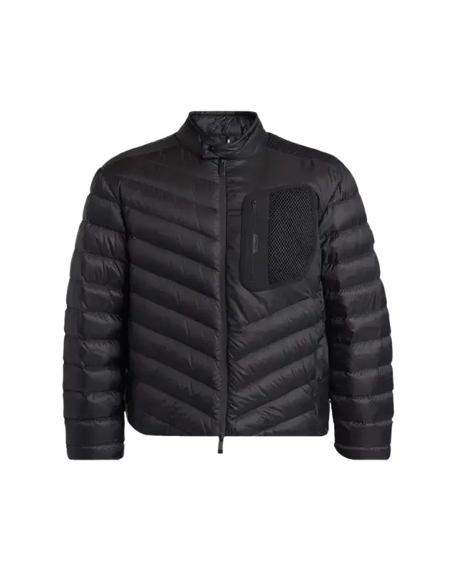 Men's Mackinac Diagonal-Quilted Down Biker Jacket