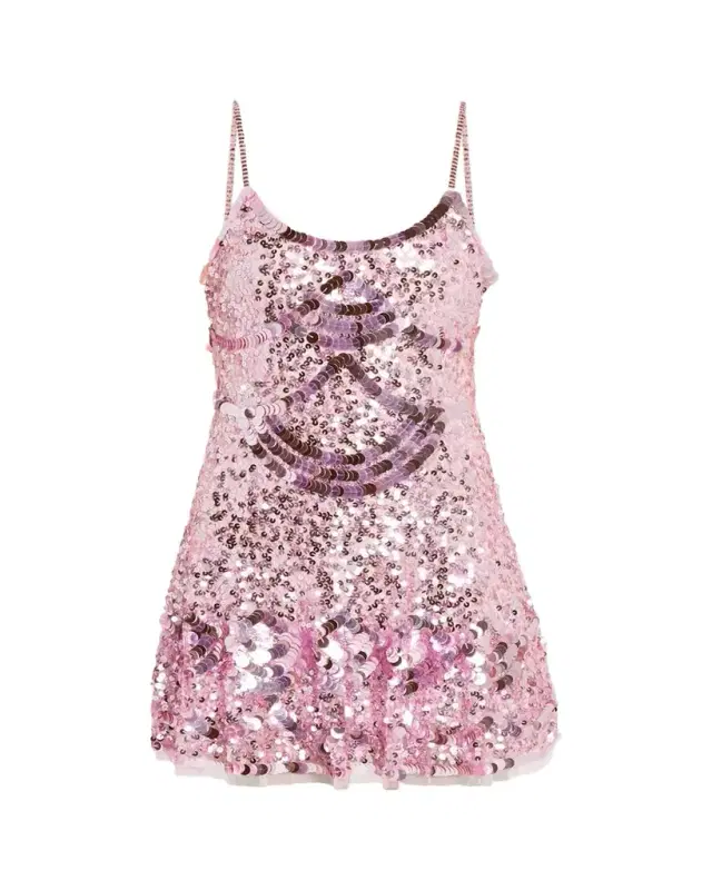 LoveShackFancy Liria Sequined Mini Dress