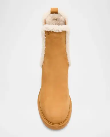 Tod's Gomma Shearling-Lined Suede Chelsea Boots | Thumbnail 5