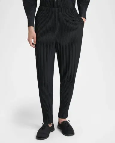 Homme Plissé Issey Miyake Men 's Monthly Colors Pleated Tapered-Fit Trousers | Thumbnail 4 Homme Plissé Issey Miyake Men 's Monthly Colors Pleated Tapered-Fit Trousers | Thumbnail 4