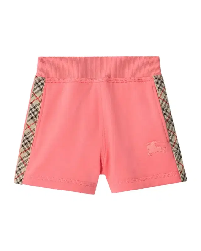 Girl 's Check-Trim Cotton Shorts, Size 6M-3