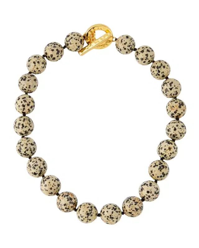 Dalmatian Jasper Toggle Necklace