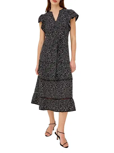 Rails Women's Gia Floral Self-Tie Midi-Dress - Mini Chain Daisies | Thumbnail 2