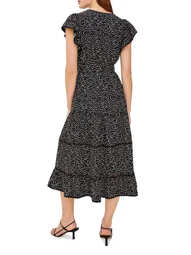 Rails Women's Gia Floral Self-Tie Midi-Dress - Mini Chain Daisies | Thumbnail 4