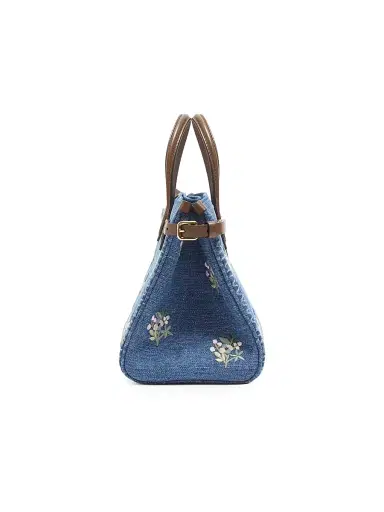 Valentino Garavani Women's Antibes Embroidered Shopping Bag in Denim - Denim | Thumbnail 3 Valentino Garavani Women's Antibes Embroidered Shopping Bag in Denim - Denim | Thumbnail 3