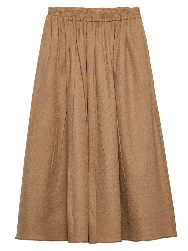 Prada Women's Camel-Hair Circle Midi-Skirt - Brown