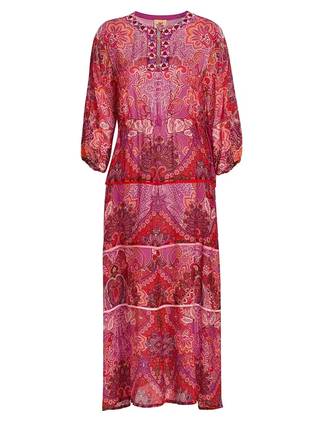 Johnny Was Women's Lantana Els Printed Midi-Dress - Lantana Scarf