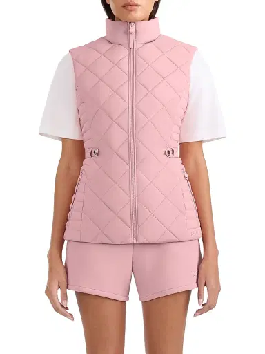 Mackage Women's Stefania Diamond-Quilted Down Vest - Soft Pink | Thumbnail 3 Mackage Women's Stefania Diamond-Quilted Down Vest - Soft Pink | Thumbnail 3