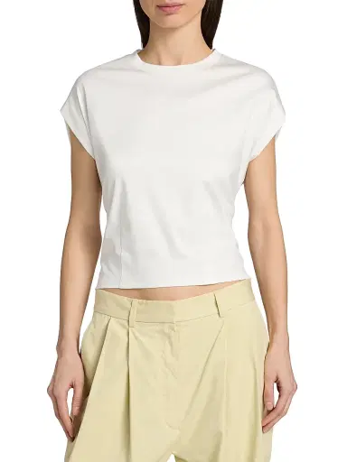 Proenza Schouler White Label Women's Reeva Cotton T-Shirt | Thumbnail 3 Proenza Schouler White Label Women's Reeva Cotton T-Shirt | Thumbnail 3