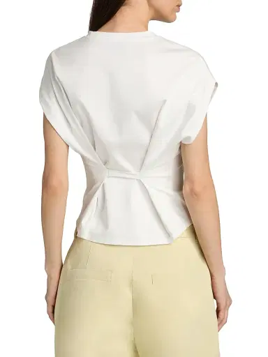 Proenza Schouler White Label Women's Reeva Cotton T-Shirt | Thumbnail 5 Proenza Schouler White Label Women's Reeva Cotton T-Shirt | Thumbnail 5