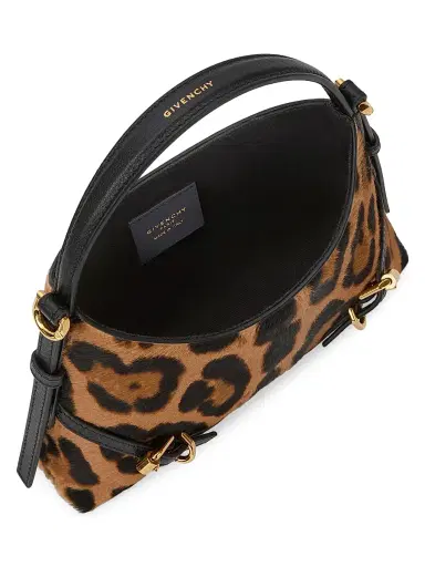 Givenchy Women's Nano Voyou Top Handle Bag in Pony Effect Leather - Black Beige | Thumbnail 3 Givenchy Women's Nano Voyou Top Handle Bag in Pony Effect Leather - Black Beige | Thumbnail 3