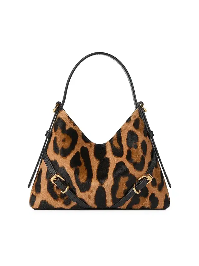 Givenchy Women's Nano Voyou Top Handle Bag in Pony Effect Leather - Black Beige