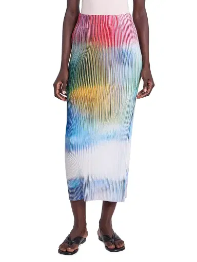 Issey Miyake Women's Obscure Pleats Midi-Skirt - Multi Color | Thumbnail 3 Issey Miyake Women's Obscure Pleats Midi-Skirt - Multi Color | Thumbnail 3