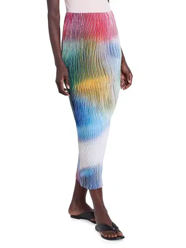 Issey Miyake Women's Obscure Pleats Midi-Skirt - Multi Color | Thumbnail 4 Issey Miyake Women's Obscure Pleats Midi-Skirt - Multi Color | Thumbnail 4