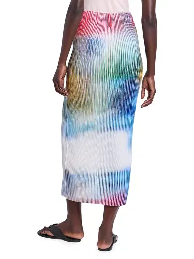 Issey Miyake Women's Obscure Pleats Midi-Skirt - Multi Color | Thumbnail 5 Issey Miyake Women's Obscure Pleats Midi-Skirt - Multi Color | Thumbnail 5