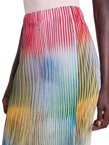 Issey Miyake Women's Obscure Pleats Midi-Skirt - Multi Color | Thumbnail 6 Issey Miyake Women's Obscure Pleats Midi-Skirt - Multi Color | Thumbnail 6