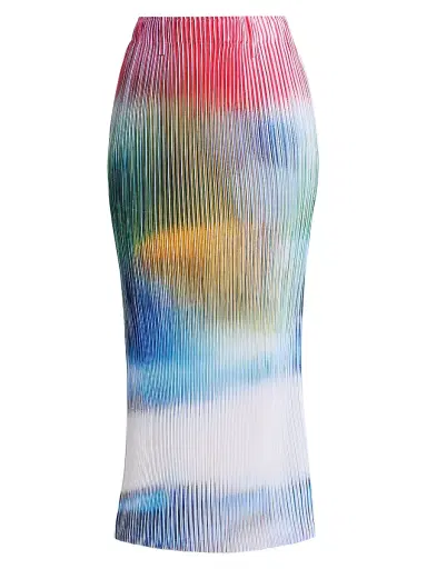 Issey Miyake Women's Obscure Pleats Midi-Skirt - Multi Color | Thumbnail 1 Issey Miyake Women's Obscure Pleats Midi-Skirt - Multi Color | Thumbnail 1