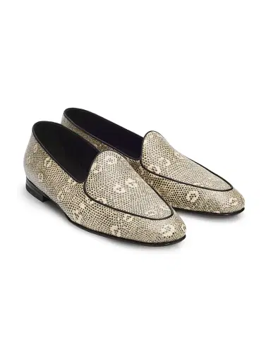 Manolo Blahnik Men's Modena Snake-Embossed Leather Loafers | Thumbnail 2 Manolo Blahnik Men's Modena Snake-Embossed Leather Loafers | Thumbnail 2
