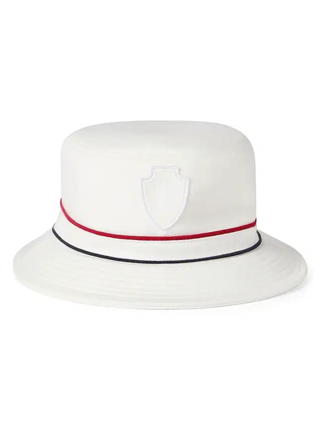 Women's Techno Cotton Pique Bucket Hat with Logo - White