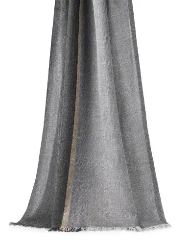 Brunello Cucinelli Men's Cashmere and Silk Color Block Scarf | Thumbnail 2 Brunello Cucinelli Men's Cashmere and Silk Color Block Scarf | Thumbnail 2