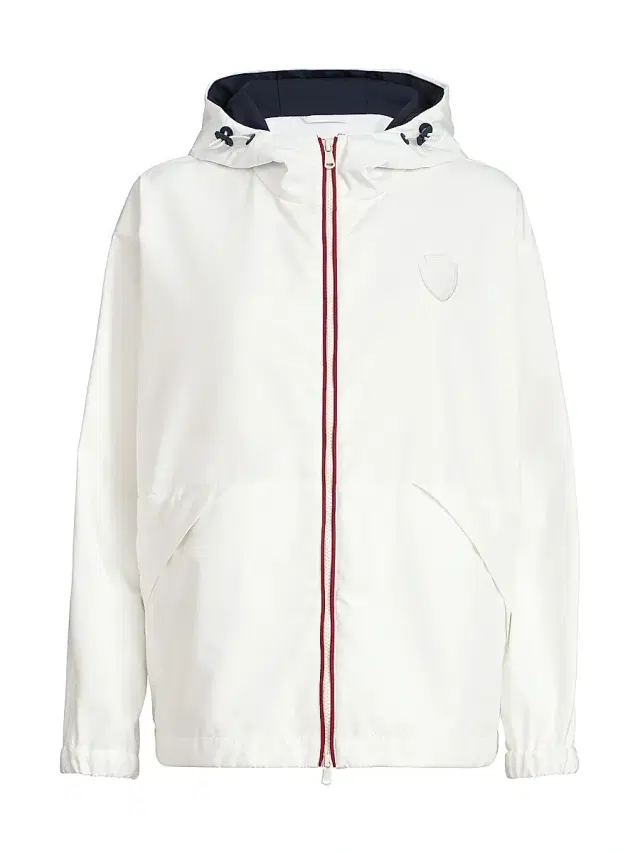Brunello Cucinelli Women's Nylon Hooded Outerwear Jacket with Logo - White