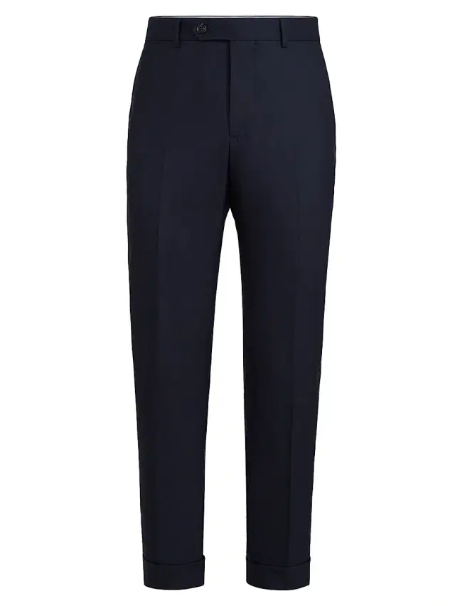 Brunello Cucinelli Men's Lightweight Cashmere Trousers - Navy Blue