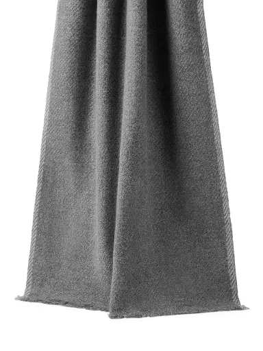 Brunello Cucinelli Men's Cashmere Scarf Grey | Thumbnail 2 Brunello Cucinelli Men's Cashmere Scarf Grey | Thumbnail 2