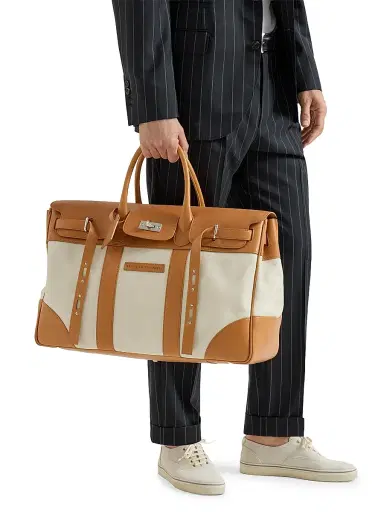 Brunello Cucinelli Men's Grained Calfskin and Cowhide Country Bag | Thumbnail 2