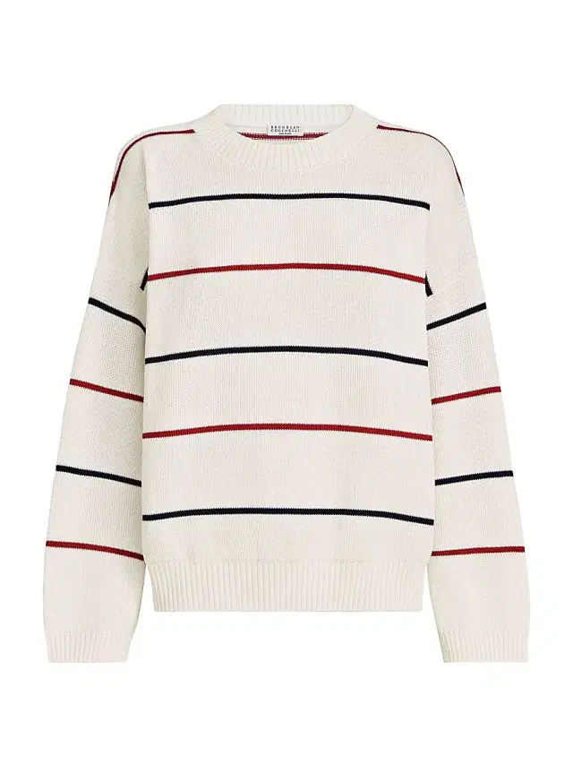 Women's Cotton Textured Stripe Sweater - Panama