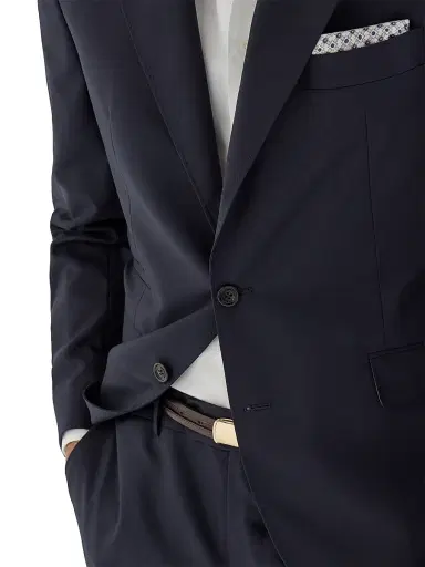 Brunello Cucinelli Men's Lightweight Cashmere Blazer - Navy Blue - Size 46 | Thumbnail 5