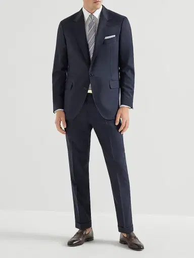 Brunello Cucinelli Men's Lightweight Cashmere Blazer - Navy Blue - Size 46 | Thumbnail 6