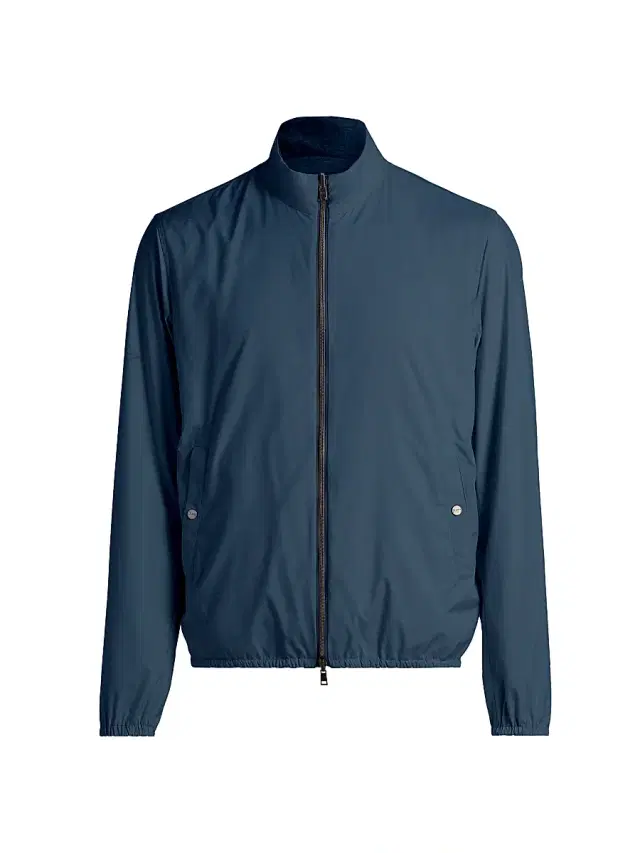 Herno Men's Reversible Bomber Jacket - Sky Blue